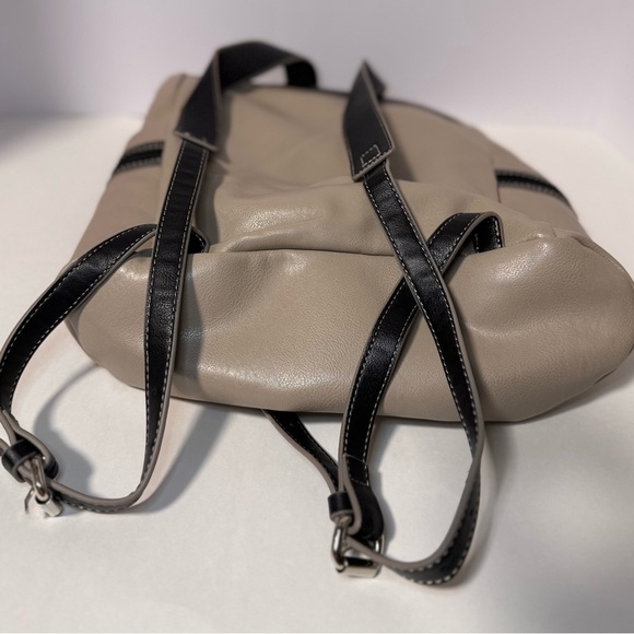 Stylish Tan and Black  Backpack purse in like new condition - Picture 7 of 10